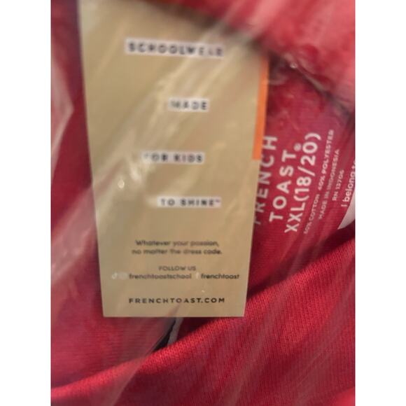 French Toast Boys Uniform Red Polo XXL 18-20, New With Tags, NWT - Picture 4 of 4